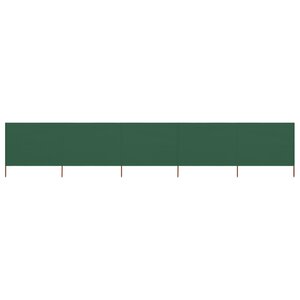 vidaXL Paravent 5 panneaux Tissu 600 x 160 cm Vert