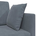 vidaXL Canapé-lit Gris foncé 213 x 76 x 77 cm Velours