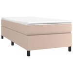 vidaXL Sommier à lattes de lit avec matelas Cappuccino 90x190 cm