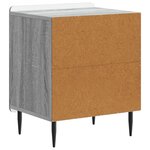 vidaXL Cabinet de chevet Sonoma gris 43 x 34 5 x 52 cm
