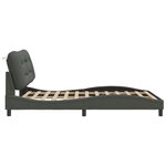 vidaXL Cadre de lit sans matelas gris foncé 140x200 cm tissu