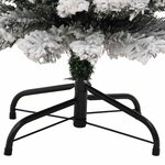 vidaXL Sapin de Noël artificiel mince flocon de neige vert 150 cm PVC