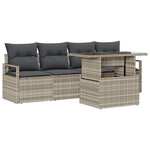vidaXL Ensemble de canapé de jardin 5 Pièces Gris clair 100 x 55 x 73 cm