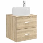 vidaXL Vanité de lavabo mural Chêne Sonoma 49 5 x 44 5 x 66 cm