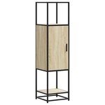 vidaXL Buffet haut chêne sonoma 35 5x35x139 cm bois d'ingénierie métal