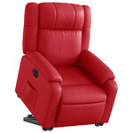 vidaXL Fauteuil inclinable électrique rouge similicuir