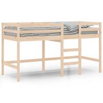 vidaXL Lit mezzanine enfants échelle 90x190 cm bois pin massif