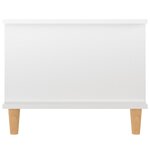 vidaXL Table basse Blanc brillant 90x50x40 cm Bois d'ingénierie