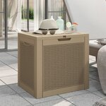 vidaXL Boîte de stockage de jardin marron clair 55 5x43x53 cm PP