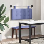 vidaXL Tête de lit suspendue Avec lumière LED Bleu denim Tissu