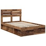 vidaXL Cadre de lit Bois ancien 135 x 190 cm Pin massif