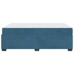 vidaXL Cadre de lit avec matelas Bleu foncé 160 x 200 cm tissu