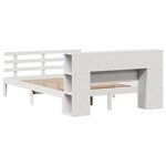vidaXL Lit bibliothèque sans matelas blanc 140x200 cm bois pin massif