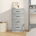 vidaXL Buffet avec tiroir Gris béton 40 x 41 x 75 cm Bois d'ingénierie