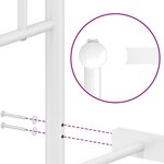 vidaXL Cadre de lit métal sans matelas et tête de lit blanc 183x213 cm