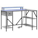 vidaXL Bureau Gris Sonoma 120 x 79 x 86 5 cm Bois d'ingénierie