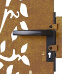 vidaXL Portail de jardin 85x150 cm acier corten conception de l'arbre