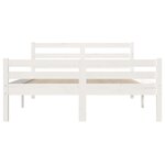 vidaXL Cadre de lit sans matelas blanc bois massif 140x200 cm