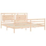 vidaXL Cadre de lit sans matelas 200x200 cm bois massif