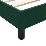vidaXL Cadre de lit sans matelas vert foncé 200x210 cm velours