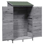 vidaXL Abri de jardin Gris 106 x 56 x 176 5 cm Bois de Sapin Massif