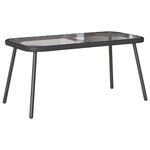 vidaXL Table basse Noir 90 x 45 x 43 cm Rattan en Poly  verre