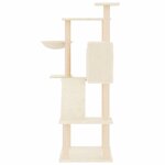 vidaXL Arbre à chat avec griffoirs en sisal crème 143 cm