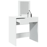 vidaXL Coiffeuse avec miroir blanc 73x46 5x120 cm