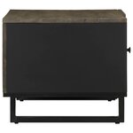 vidaXL Table basse noir 80x50x40 cm bois massif de manguier