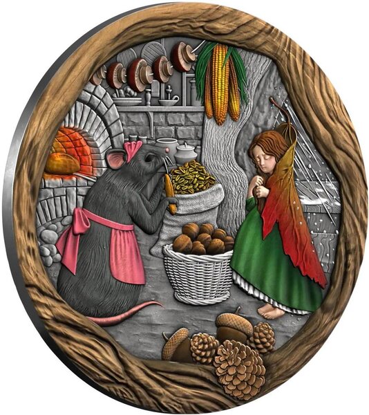 Pièce de monnaie en Argent 1 Dollar g 31.1 (1 oz) Millésime 2026 Fairy Tales THUMBELINA