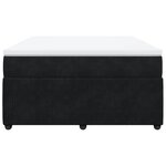 vidaXL Sommier à lattes de lit avec matelas Noir 140x200 cm Velours