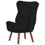 vidaXL Chaise relaxante en velours noir