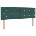 vidaXL Lit à ressorts avec matelas Vert foncé 140 x 200 cm tissu
