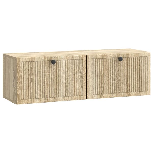 vidaXL Meuble TV mural Chêne Sonoma 98 x 31 x 30 cm Bois d'ingénierie