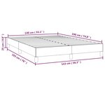 vidaXL Cadre de lit sans matelas taupe 140x190 cm tissu