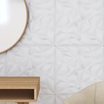 vidaXL Panneaux muraux 12 Pièces blanc 50x50 cm XPS 3 m² améthyste