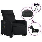 vidaXL Fauteuil inclinable de massage électrique noir similicuir