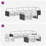 vidaXL Ensemble de canapés d'extérieur 8 pc Naturel et Anthracite