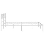 vidaXL Cadre de lit métal sans matelas et tête de lit blanc 193x203 cm