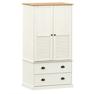 vidaXL Garde-robe VIGO blanc 90x55x170 cm bois massif de pin