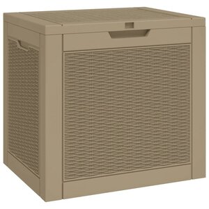 vidaXL Boîte de stockage de jardin marron clair 55 5x43x53 cm PP