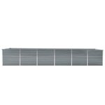 vidaXL Lit surélevé de jardin Acier galvanisé 480x80x77 cm Gris