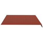 vidaXL Tissu de remplacement pour auvent Orange et marron 4x3 5 m