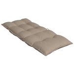vidaXL Coussins de chaise à dossier haut lot de 4 taupe tissu oxford