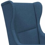 vidaXL fauteuil Bleu tissu