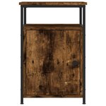 vidaXL Table de chevet chêne fumé 40x42x60 cm bois d'ingénierie