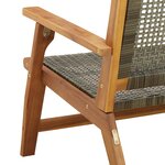 vidaXL Banc de jardin gris 122x76x73 5 cm en bois massif d'acacia