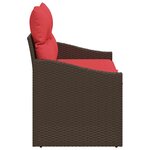 vidaXL Canapé de jardin Marron 123 x 62 x 69 cm polyrotin