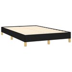 vidaXL Sommier à lattes de lit matelas et LED noir 120x190 cm tissu