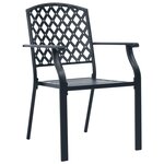 vidaXL Ensemble de chaises de jardin empilables 3 Pièces anthracite